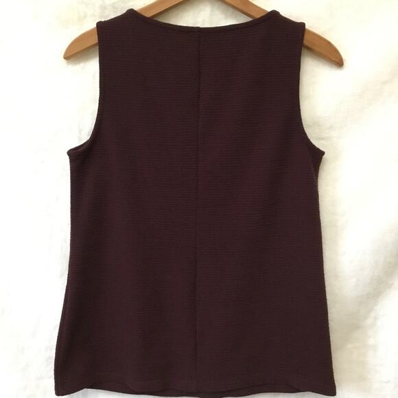 Ann Taylor Plum Pearls Detailed Neckline Tank Top - Picture 5 of 9